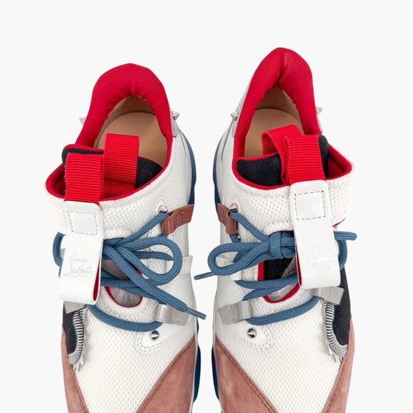 Christian Louboutin Red Runner Sneakers Multi Suede Mesh Size 40 US 10 Women - Picture 5 of 14